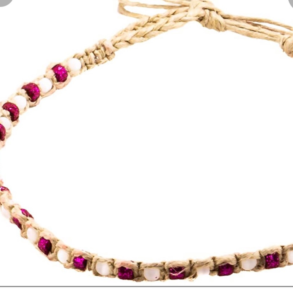BlueRica White and Purple Cat Eye Beaded Choker - Picture 3 of 5